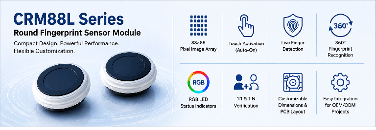 Round Fingerprint Module